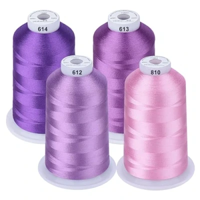 Afbeelding van Simthread Machine Borduurgaren 5000M Koning Spoelen Paarse Kleuren voor Broer/Babylock/Bernette/Janome/Singer/Kenmore Naaien en Borduurmachine