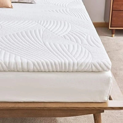 Afbeelding van Sweetnight Topper 140 x 200 cm, matrastopper visco elastische matrasoplegger gelschuim geltraagschuim topper, met afneembare en wasbare overtrek, 5 cm hoogte, wit, H2