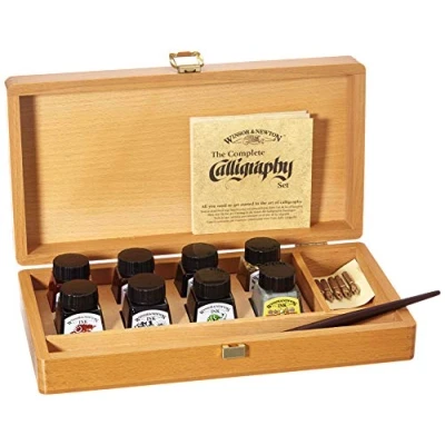 Afbeelding van Winsor &amp; Newton Calligraphy Set in houten kist