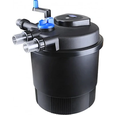 Afbeelding van AquaOne Drukvijverfilter CPF 20000 I vijverfilter voor vijvers tot 40.000 liter bio vijver filter incl. 36 watt UVC zuiveraar met zwengelreiniging zweefalgenvrij helder water