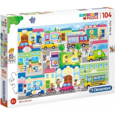 Afbeelding van Clementoni Legpuzzel Supercolor Puzzel Collectie In the city 104 stukjes, puzzels kinderen