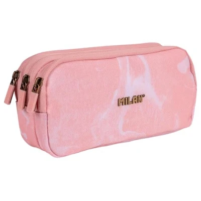 Afbeelding van MILAN® Pennenetui met 3 ritssluitingen, serie Lava, roze