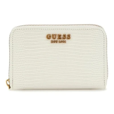 Afbeelding van GUESS Portemonnee Sibel SLG Medium Zip Around Wallet Stone Crème