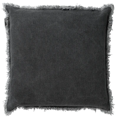 Afbeelding van Dutch Decor BURTO Sierkussen van gewassen katoen Charcoal Gray 45x45 cm grijs