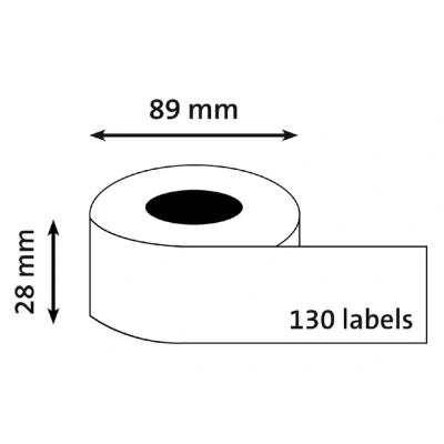 Afbeelding van Etiket Dymo 19831 labelwriter 28x89mm adreslabel 130stuks