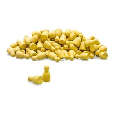 Afbeelding van Wissner actief leren 100 speelfiguren/halma kegels in geel 24 x 12 mm RE Wood®