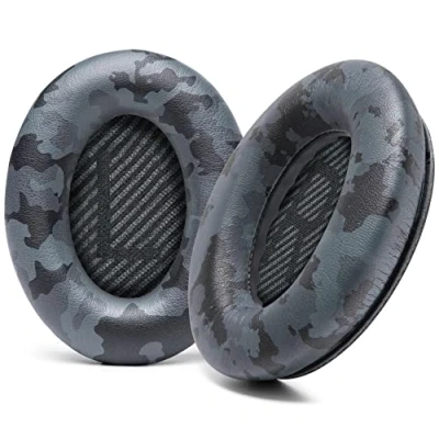 Afbeelding van WC Wicked Cushions vervangende oorkussens, compatibel met Bose QuietComfort 35 (QC35) &amp; 35ii (QC35ii) Hoofdtelefoons meer Verbeterd comfort en duurzaamheid (Black Camo)