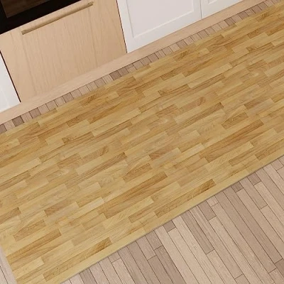 Afbeelding van PETTI Artigiani Italiani Tapijt voor keuken, antislip, wasbaar, loper tapijt, keukenloper, loper, 52 x 280 cm, design parket 02, 100% Made in Italy