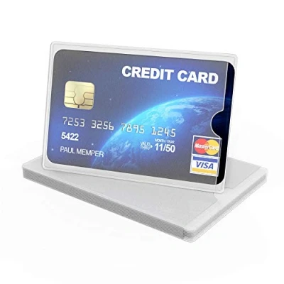Afbeelding van kwmobile 10x beschermhoesje Voor pasjes creditcard, bankpas, OV chipkaart of ID kaart Set van 10 stuks In mat transparant