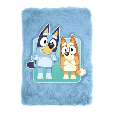 Afbeelding van Bluey A5 notitieboekje met Pluche kaft 15 x 21 2,5 CM