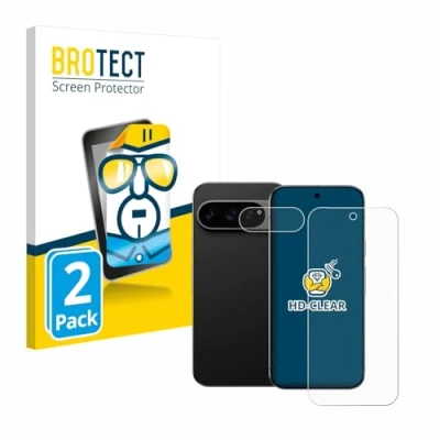 Afbeelding van BROTECT (2 Stuks) Schermbeschermer voor Google Pixel 9 Pro (Voor+Camera) Screen Protector Transparant