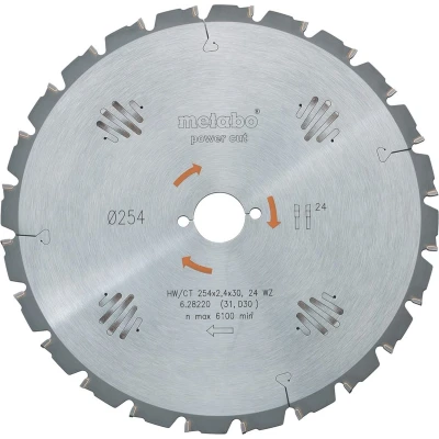 Afbeelding van Metabo 628015000 Cirkelzaagblad 315 mm 1 stuk(s)