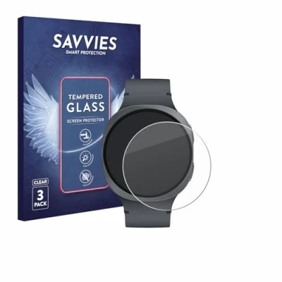 Afbeelding van Savvies Glas Screenprotector voor Samsung Galaxy Watch 8 (44 mm) Gehard Beschermglas 9H (3 Stuks)