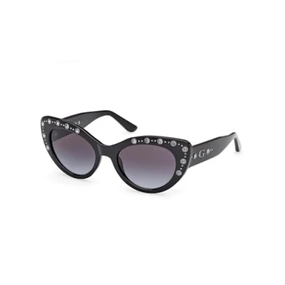 Afbeelding van Guess Donna GU00163 01B Occhiali da sole Iniettato Nero Fumo Cat Eye Normale