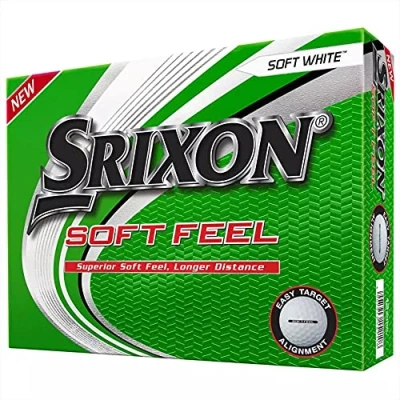 Afbeelding van Srixon Soft Feel Lady White dozijn golfballen afstand en lage compressie voor dames golfgeschenken golfaccessoires