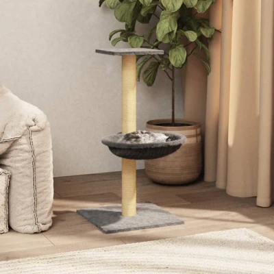 Afbeelding van vidaXL Kattenmeubel met sisal krabpaal 74 cm lichtgrijs