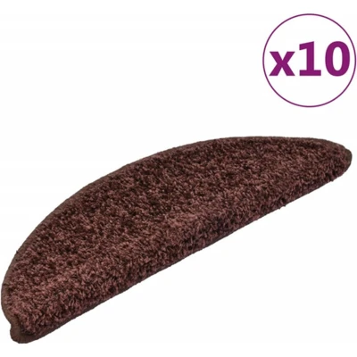 Afbeelding van vidaXL Trapmatten 10 st 56x17x3 cm bruin