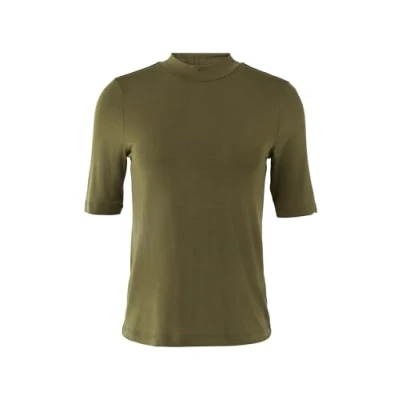 Afbeelding van comma casual identity Tshirt basic, Dames, Maat: 34, Olivgrün