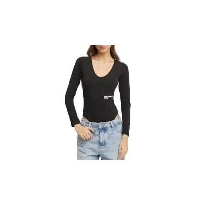 Afbeelding van KARL LAGERFELD JEANS Body met lange mouwen, zwart, XS