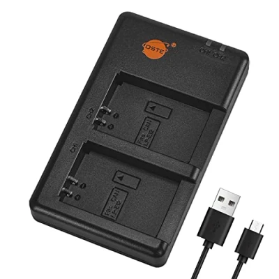 Afbeelding van DSTE LC E12E USB batterij Dual Quick oplader voor LP E12, Canon EOS M, M2, M10, 100D, Rebel SL1, Kiss X7, M50, M100, M200 (M200 Specs), PowerShot SX70 digitale