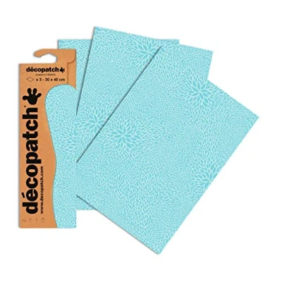 Afbeelding van Decopatch Papier No. 701 (lichtblauw verfspoel, 395 x 298 mm) verpakking van 3