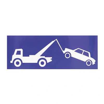 Afbeelding van Carpoint Wegslepen Bord Sticker Waarschuwing Verboden Parkeren Sleepwagen Verbod