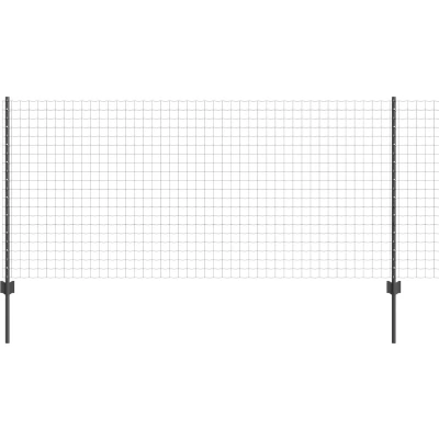 Afbeelding van vidaXL Tuinhek Set 2 Packs Grijs Metaal 10 x 1 m Duurzaam