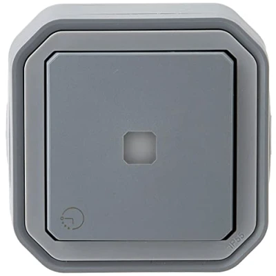 Afbeelding van Legrand Waterdichte plexo timer, compleet met controlelampje voor grijze opbouwmontage