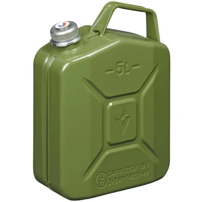 Afbeelding van Pro Plus Jerrycan 5 liter Metaal Groen met Magnetische Schroefdop UN en TÜV/GS Gekeurd