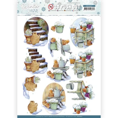 Afbeelding van 3D Push Out Jeanine&#039;s Art Winter Charme Stairs