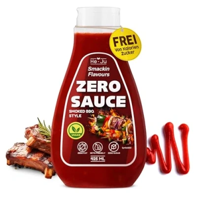 Afbeelding van Zero Sauce Smoked BBQ 1x 425ml Light Sauce, zonder vet en toegevoegde suiker, veganistisch glutenvrij, geschikt voor keto diëten (425 ml (1 verpakking), Style)e)