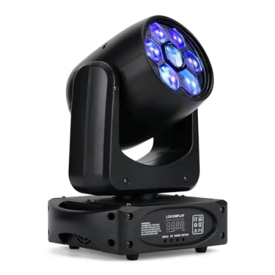 Afbeelding van ZKYMZL 3 prisms &amp; Bee Eyes Beam Moving Head Lights 150W LED Stage 8 Gobos DJ Disco Kleuren 15 Channels Strobe DMX512 Control voor KTV Club Party