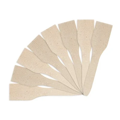 Afbeelding van Bestron Gourmetspatels 13 Cm Hout Naturel 8 Stuks
