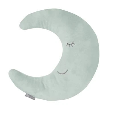 Afbeelding van roba Nekkussen in maanvorm, Style, zacht decoratief kussen voor baby &amp; kinderkamer, knuffelkussen meisjes en jongens, vorstgroen