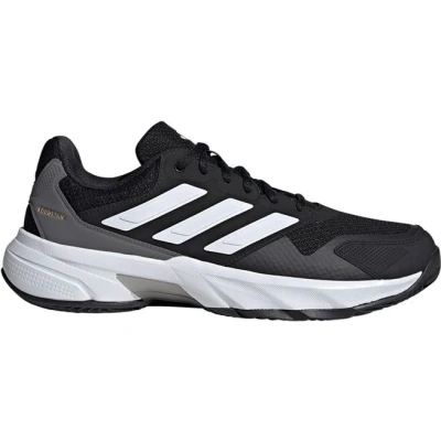 Afbeelding van adidas Performance Courtjam Control 3 Tennisschoenen voor kleibanen, Heren, Maat: 39 1/3, Core black/cloud white/grey four Textiel/ synthetisch