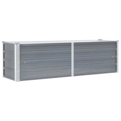 Afbeelding van Plantenbak verhoogd 160x40x45 cm gegalvaniseerd staal grijs