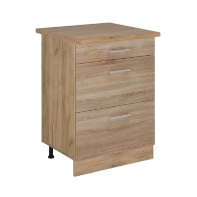 Afbeelding van Vicco Keukenonderkast R Line, Sonoma/Krachtige Eik goud, 60 cm met laden, WB