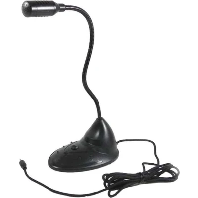 Afbeelding van Desktop microfoon 1x 3,5mm Jack / zwart 1,2 meter