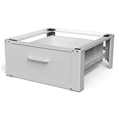 Afbeelding van Vonia Wasmachine Verhoger met lade Sokkel Kast ombouw 63x54x31 Wit