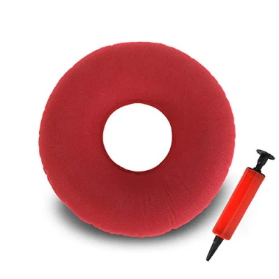 Afbeelding van TDCQ zitring, aambeien, stuitbeen, opblaasbaar, orthopedisch zitkussen met pomp, hardheid instelbaar voor decubitus, rolstoelen