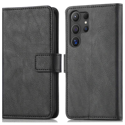 Afbeelding van Samsung Galaxy S25 Ultra Hoesje Kunstleder imoshion Bookcase Zwart Telefoonhoesje