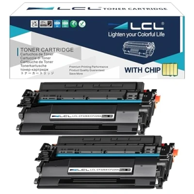 Afbeelding van LCL Compatibele Tonercartridge 26A 26X CF226A CF226X (2 Pack zwart) Vervanging voor HP LaserJet Pro M402n/M402d/M402dn/M402dne/M402dw,MFP M426/M426dw/M426fdn/M426fdw