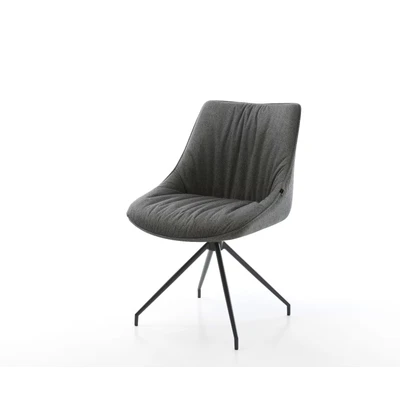 Afbeelding van Draaistoel Elda Flex kruisframe conisch zwart structuurstof antraciet 180