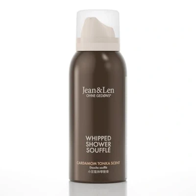 Afbeelding van Jean &amp; Len Shower Soufflé Cardamom Tonka, met amandel en jojoba olie, voor een geurende reinigingservaring, normale tot droge huid, doucheschuim in reisformaat, zonder parabenen siliconen,