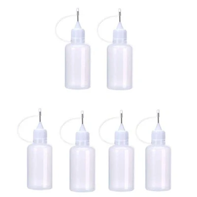 Afbeelding van Squeezy flessen met sproeiers, 6 stks 30 ml naald tip lijm fles, DIY papier kunst Quilling Tool, Precisie fles applicator, Craft acryl schilderij