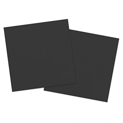 Afbeelding van 20x stuks servetten van papier zwart 33 x cm Feestservetten
