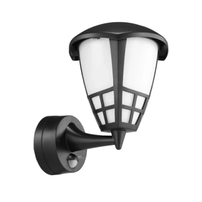 Afbeelding van Maclean Buitenlamp Wandlamp Muurlamp met bewegingssensor IP65 max 60W E27 Zwart