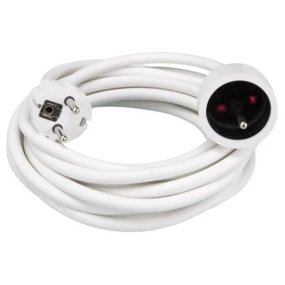 Afbeelding van VERLENGKABEL 5 m WIT 3G1.5 PENAARDE