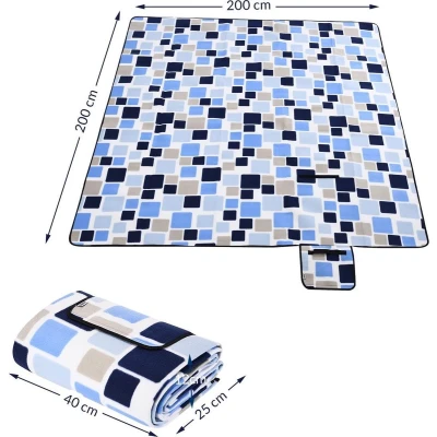 Afbeelding van Picknickdeken Vierkant/Blauw 2x2m