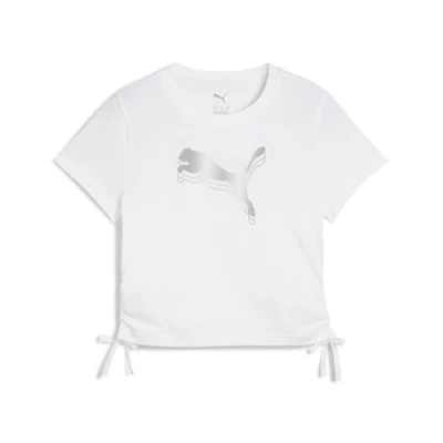 Afbeelding van Puma Metallic Knotted TEE Unisex Tshirt print voor kinderen, Maat: 176, White